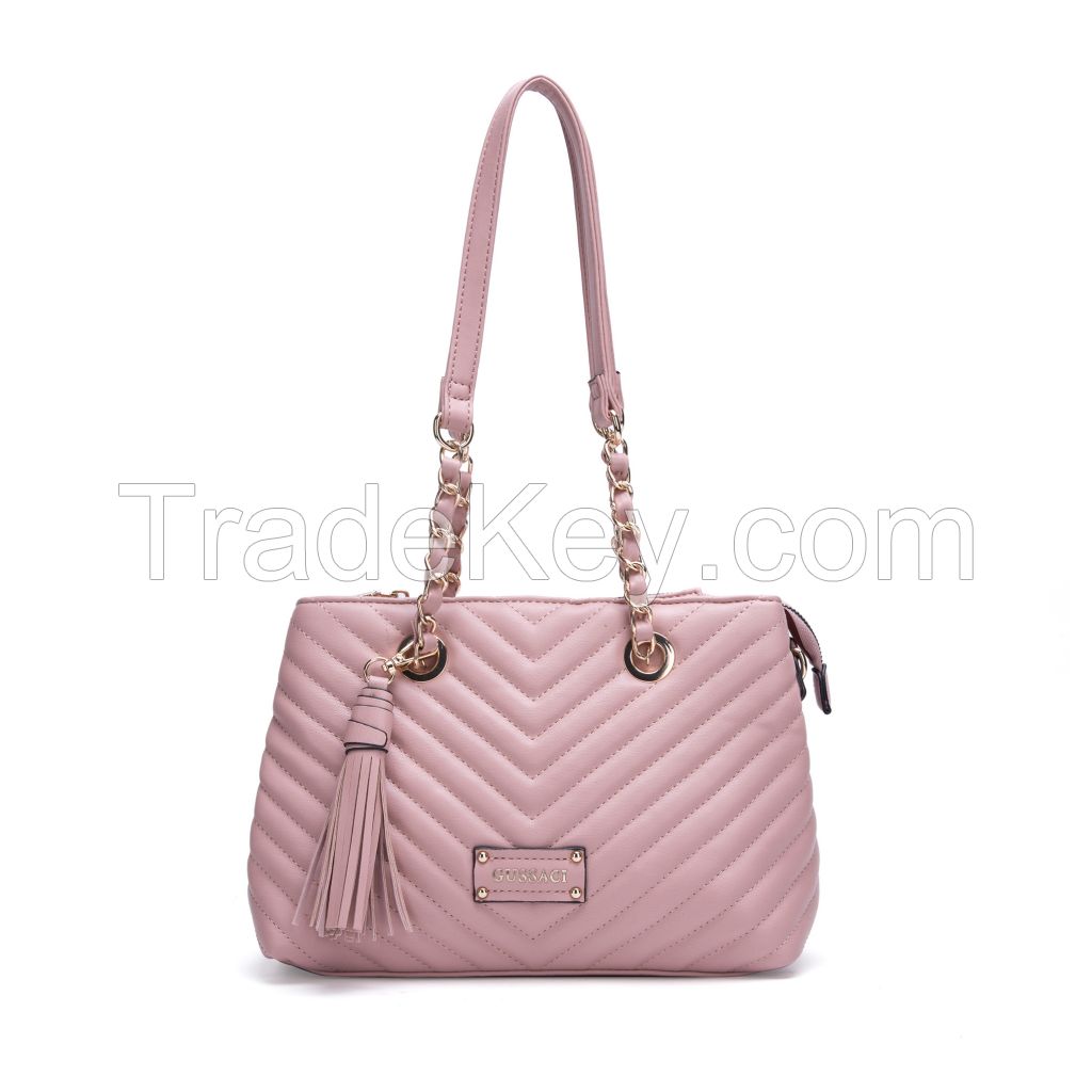 GUSSACI Fashion Handbag PU Leather Women Shoulder bag Lady Handbag (GUSYJF-017-5B)