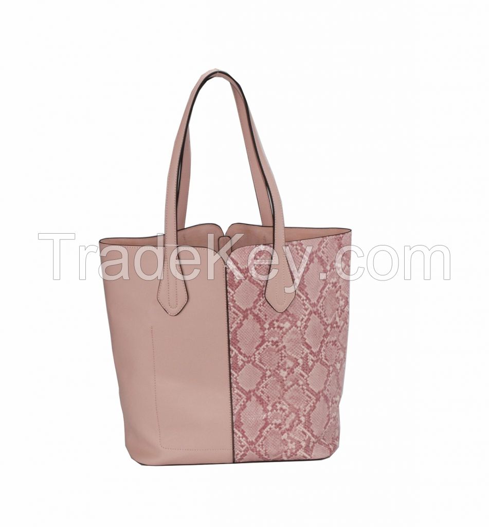 GUSSACI Women PU Shopper Lady Tote Bag Beach Bag Snake Handbag (GUS20-3098)