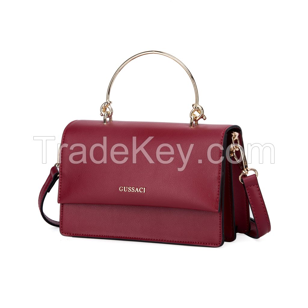 GUSSACI 2020 High Quality Ladies Fashion Luxury Pu Messenger Crossbody Womens Shoulder Bag Handbag (GEF-063-4)