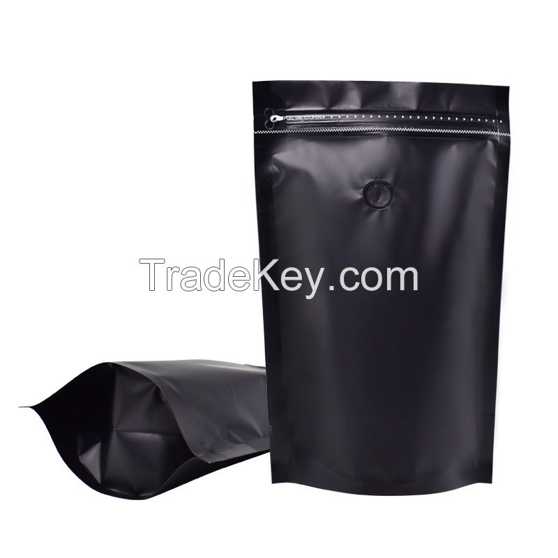Stand up pouch with zipper for food packaging