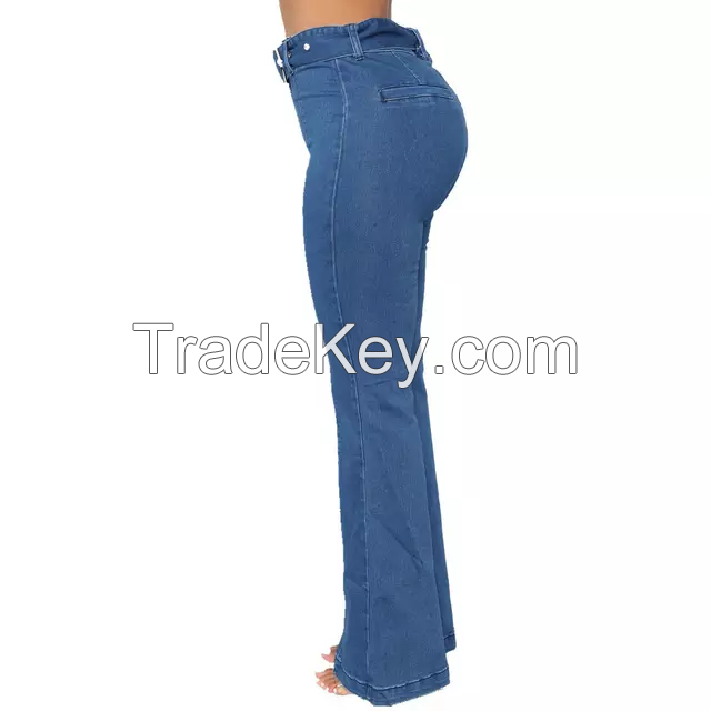 Straight-leg jeans women plus velvet 2020 new autumn and winter high-waisted thin and wild loose wide-leg nine-point cigarette pants