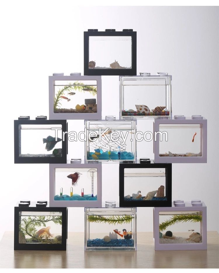 Hot sell new style home decorations small fish tank float glass fish tank aquarium