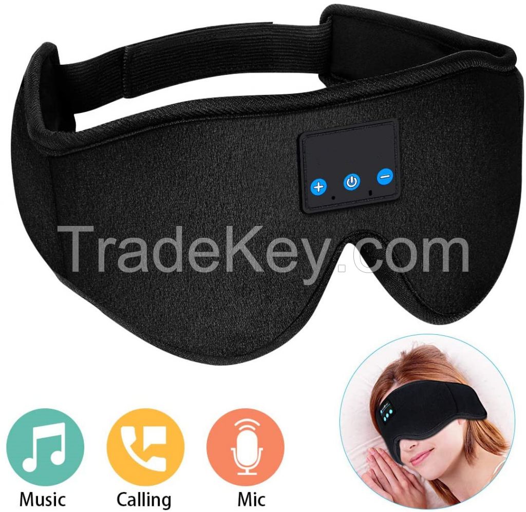 Bluetooth 5.0 Wireless Music Sleeping Eye Mask Ultra-Thin HD Speakers Headphones 3D Eye Mask