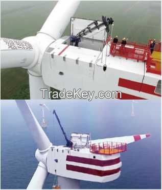 Engine room crane for wind power tower