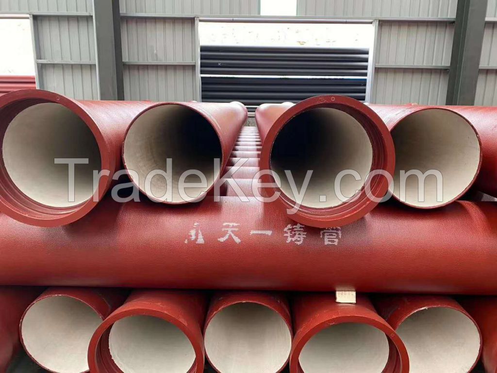 DN900~DN1200 ISO2531 Ductile Cast Iron Pipe Class K9/C40/C30/C25 For water supply