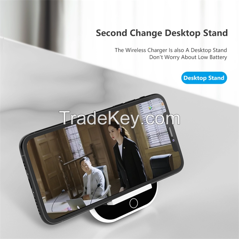 Private Model 10W Wireless Charger Zinc Alloy Square Desktop Mobile Phone Fast Charging Wireless Charging Cross Border Customize