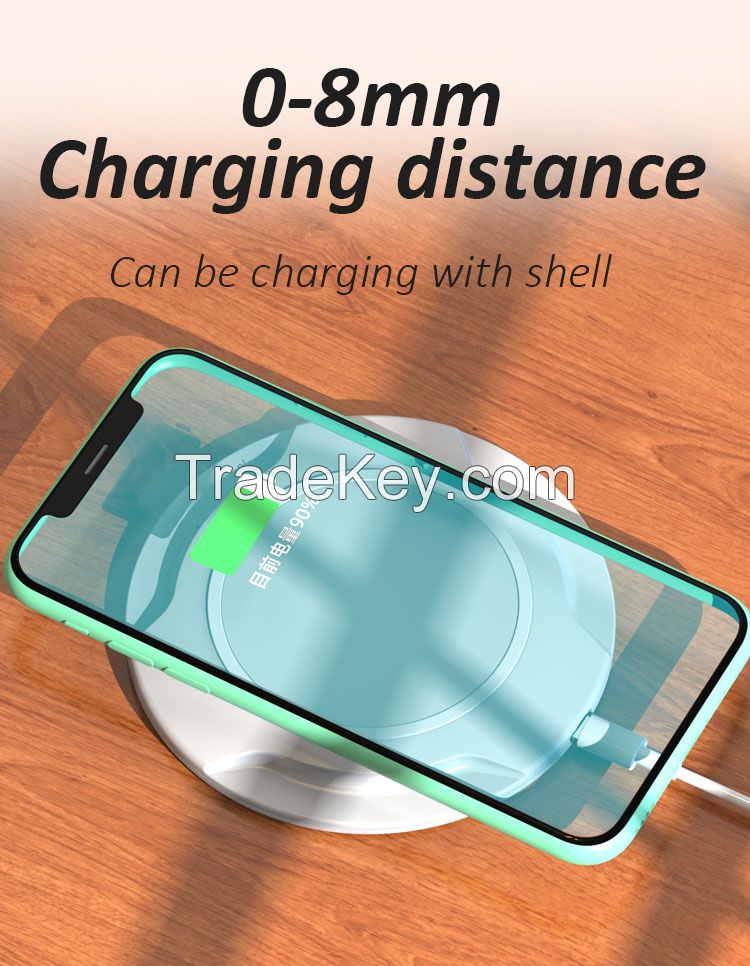 Private Model 10W Wireless Charger Zinc Alloy Square Desktop Mobile Phone Fast Charging Wireless Charging Cross Border Customize