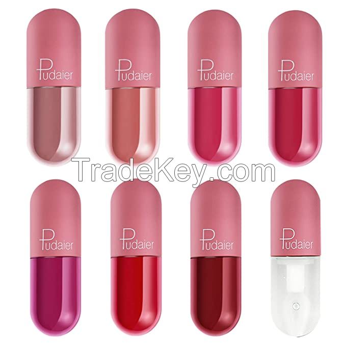 Capsule Matte Lipstick Lip Makeup Kit, Velvety Liquid Lipstick Waterproof Long Lasting Durable Beauty Cosmetics lipstick