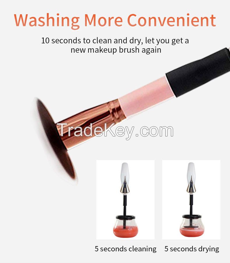 Amazon Best Seller 2020 Electric brush cleaner Portable USB Charge Makeup brush cleaner and dryer for Brush Cleaning