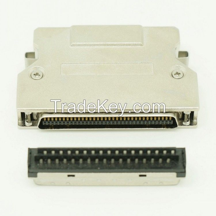 14P 20P 26P 36P 50P 68P 100P SCSI Male Connector Solder Assembly Type SCSI Connector