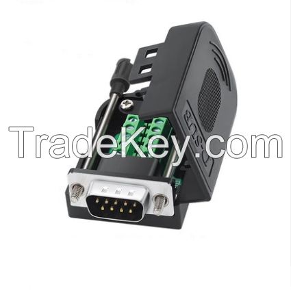 9 pin DB9 Female Male D-SUB rs232 Serial Port Breakout to Terminal Adapter Connector