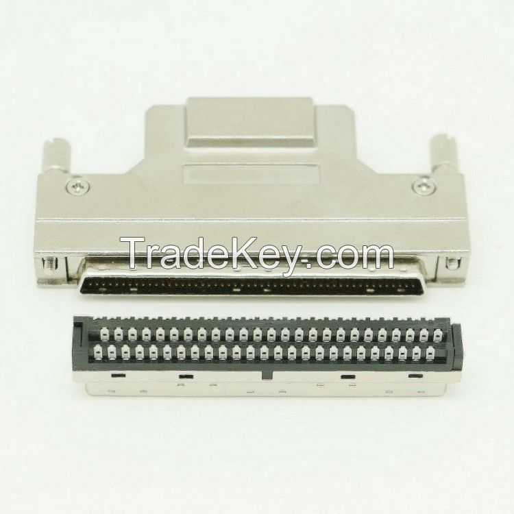 14P 20P 26P 36P 50P 68P 100P SCSI Male Connector Solder Assembly Type SCSI Connector