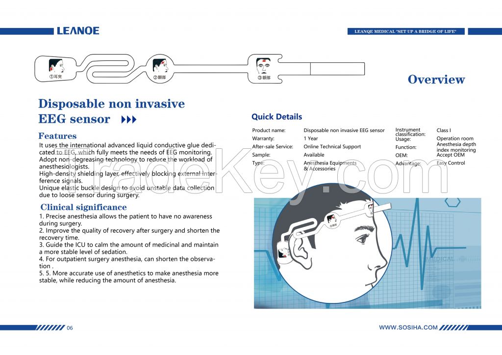 Disposable Non Invasive EEG Sensor