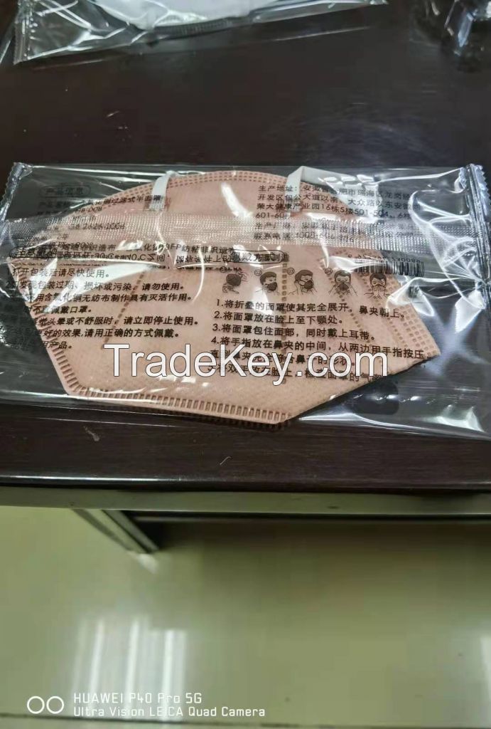 Bactericidal copper oxide non-woven fabric protective mask (folding type)