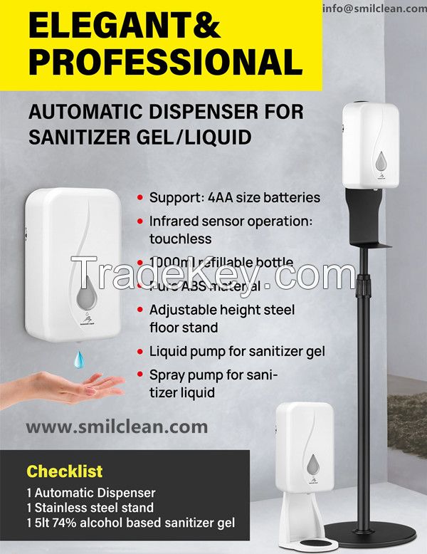 Automatic liquid sanitizer dispenser Sensor Spray Sanitizer Dispenser