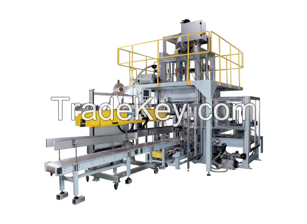 GFCF25 Auto powder heavy bag packing machine equipped with check weigher and case packer