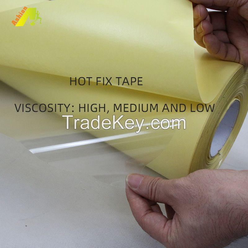 Hot Fix Tape 100um roll cheap heat transfer paper hot fix tape for rhinestone transfer heat transfer vinyl 