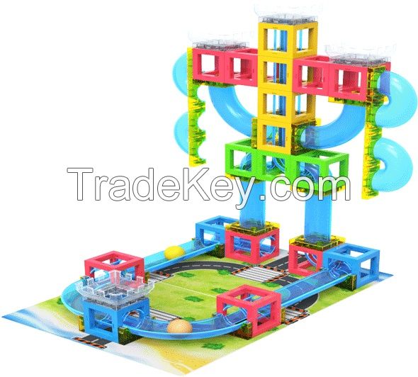 3D Magnetic Building Blocks Set with Runing ball