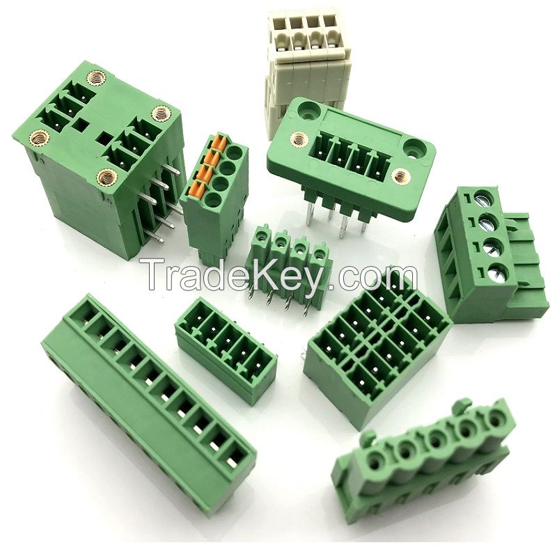 AOSI 5.08MM Pluggable Terminal Blocks Connector KF2EDGKR 5.08 Butting Style 2/3/4/5/6/7/8 Pin Screw Terminal