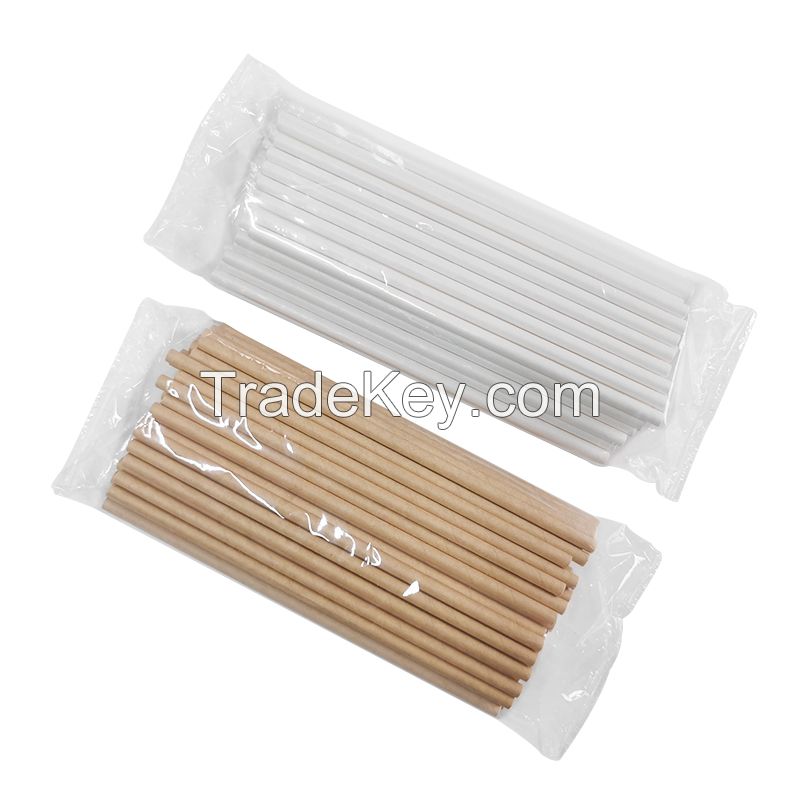Hot Sale Cheap Customized Disposable Biodegradable Eco Friendly Bubble Tea Brown Kraft Paper Straws