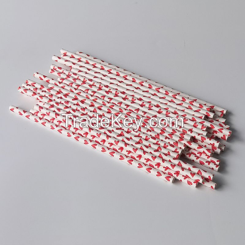 Best Sellers Beautiful Flower Cheap Paper Drinking Straw Packing