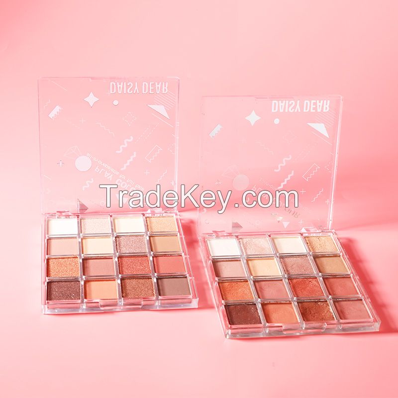 High Quality Private Label 16 Color Custom Eyeshadow Palette Eye Shadow Makeup Palette with mirror 