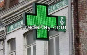 Double Sides Outdoor P10 LED Pharmacy Cross Sign