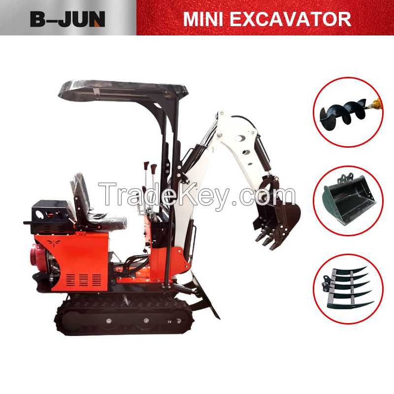 Cheap excavator small digger crawler type excavator 0.8ton 1 ton for sale