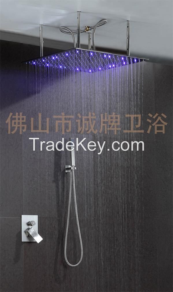 LED rainfall shower head SUS304 bathroom accessories