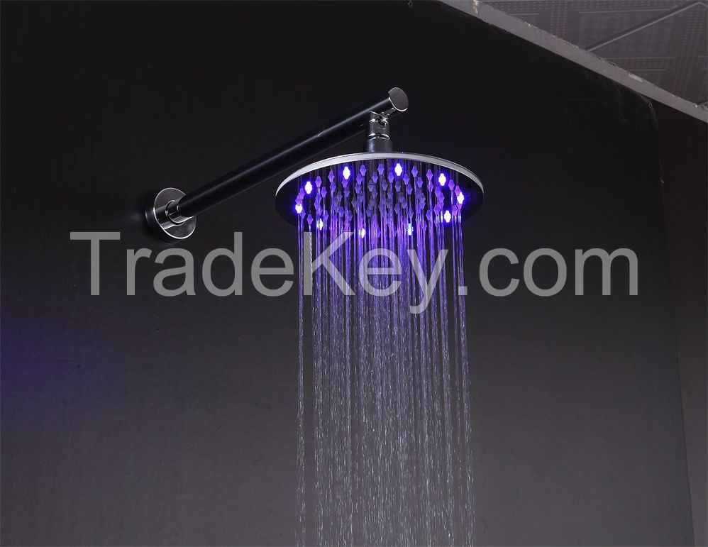 LED shower head sets rainfall stainless steel SUS304