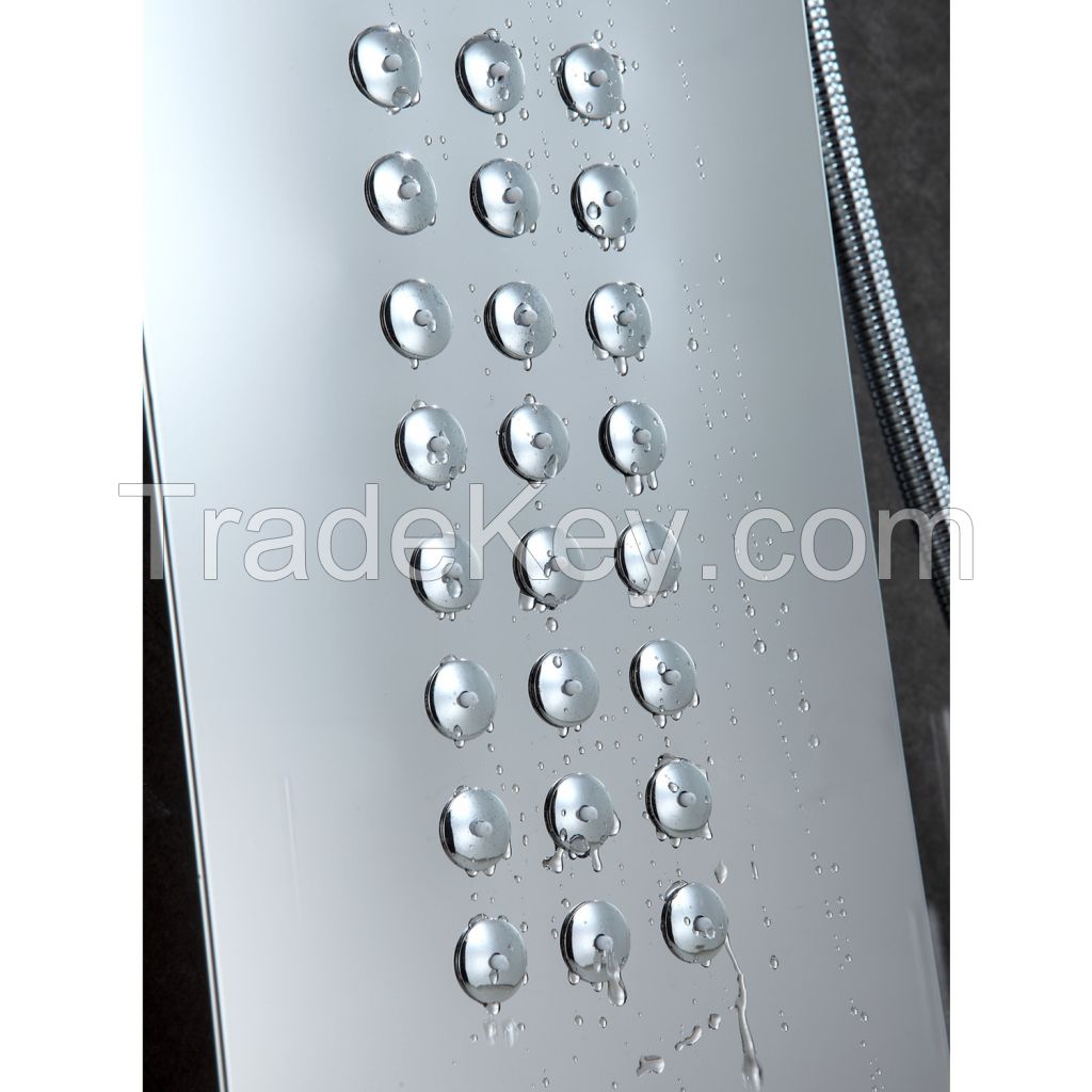 stainless steel shower panel set with faucet hand shower from factory