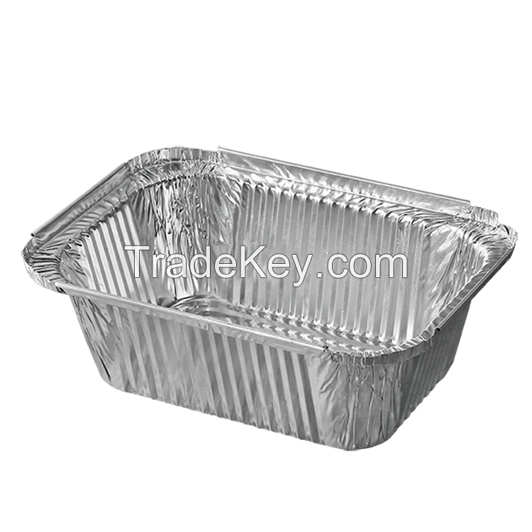 6.9*5 Inch 650ML Disposable Food Containers Aluminum Foil Containers foil trays with lids