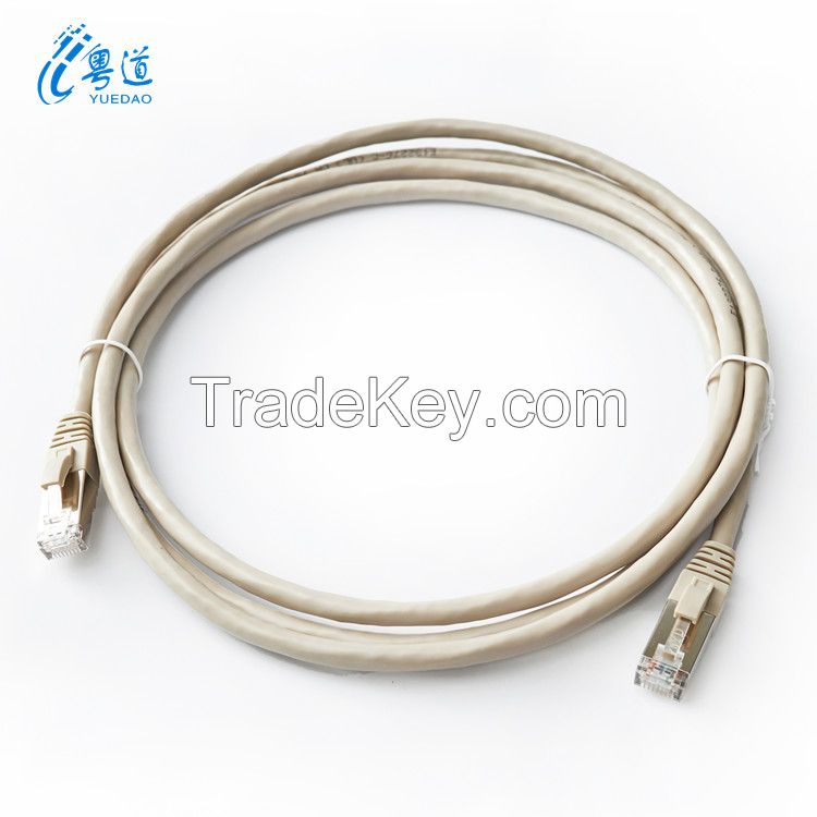 RJ45 connector PVC jacket copper wire cat6 FTP patch cord cable