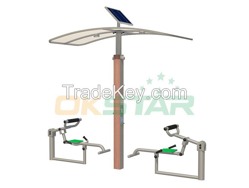 ISO approved outdoor gym equipment Back trainer