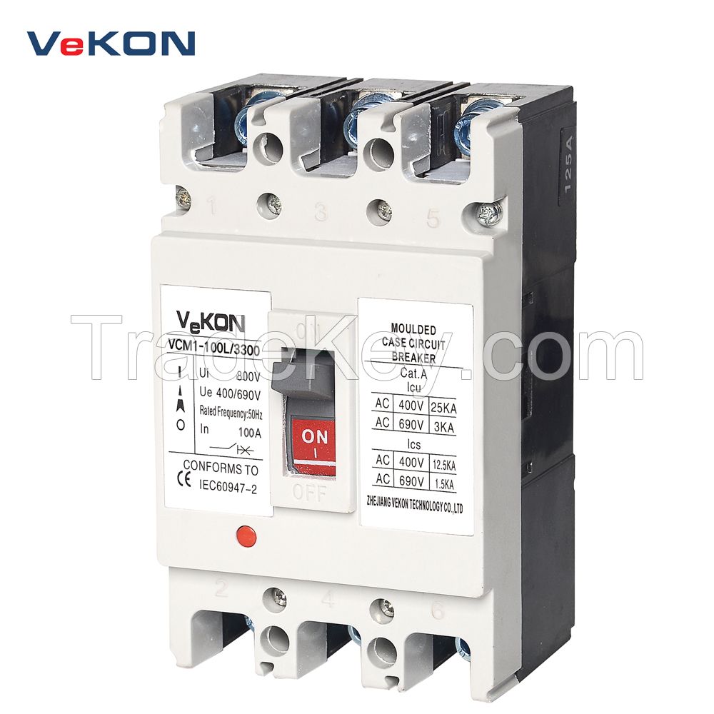 Wholesale VCM1 6A to 1250A 1P 2P 3P 4P Molded Case Circuit Breaker MCCB Price