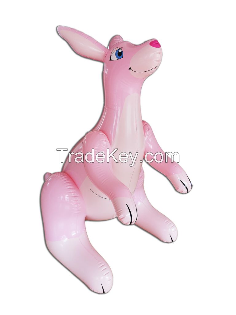2020 New design animal shape inflatable kangaroo for kids playing 