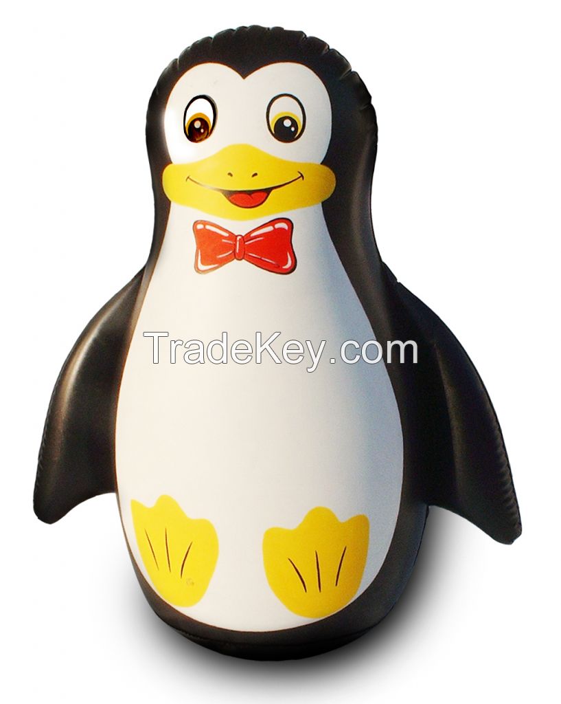2020 hot sale inflatable cartoon  penguin punching bag toy  for kids p