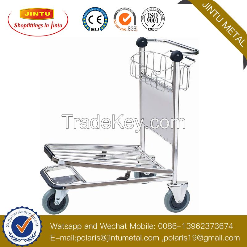 Customized Stainless Steel Airport Luggage Trolley with Ce Certification