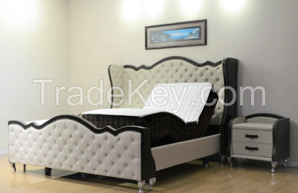 European Style Luxury Bed Lifted Bed with Adjustable Electric Mattress