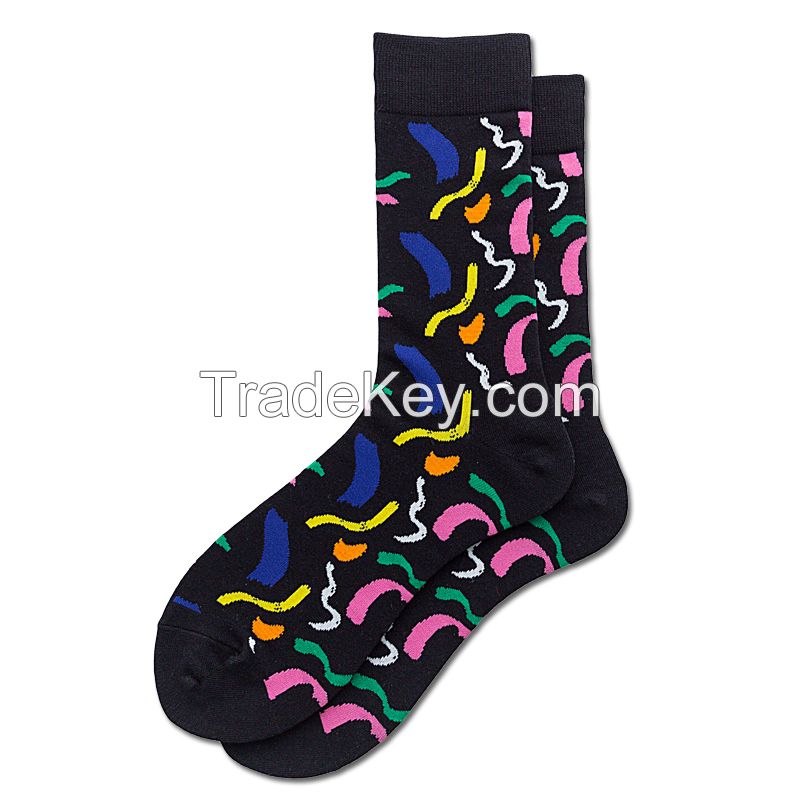 Colorful Patterned Cotton Socks for Men Women Casual Crew Socks