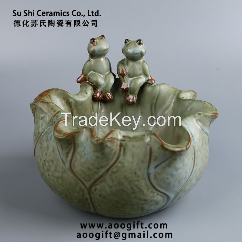 Individual creative animal ceramic flowerpot