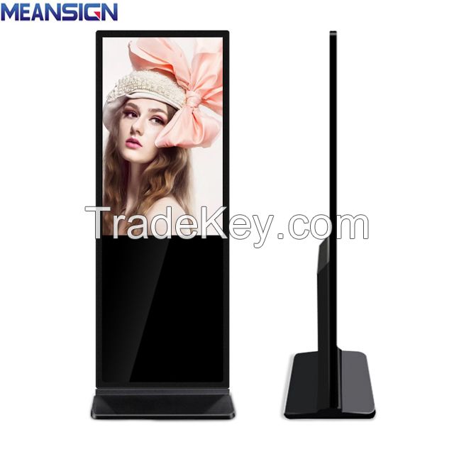 50 Inch Floor Standing Ultra Thin HD Display Screen