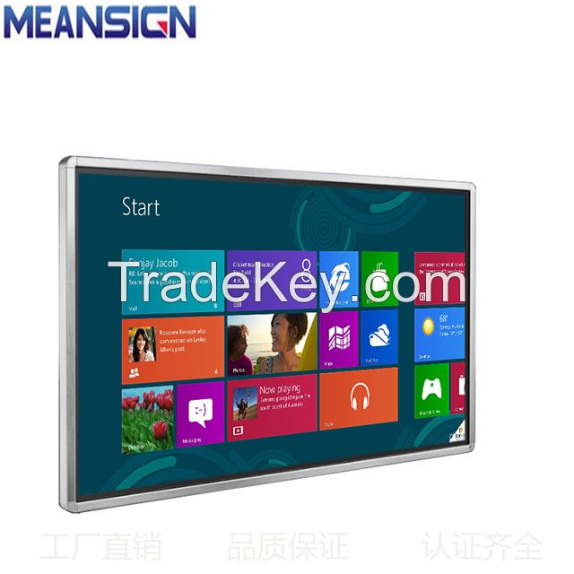 55 Inch Wall Mount Infrared Touch Display Screen