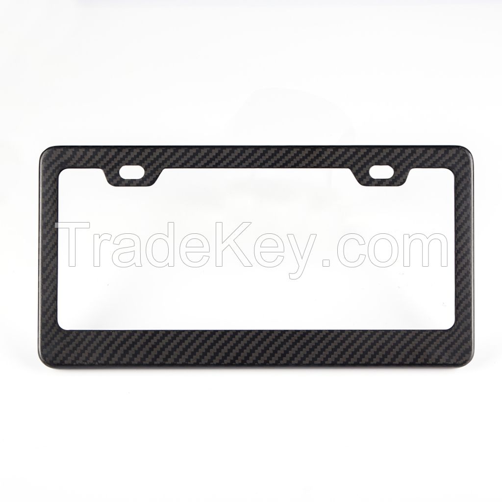 Wholesale High-Quality American Car Carbon fiber license plate frame cover
