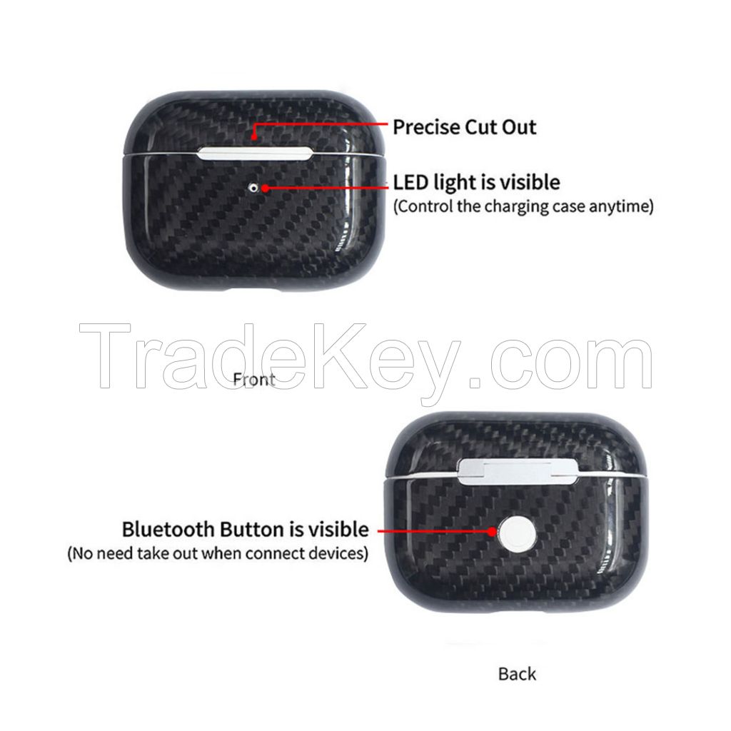 Custom Logo Personality 100% Real Carbon Fiber Earphone Case Sleeve For Airipod Pro