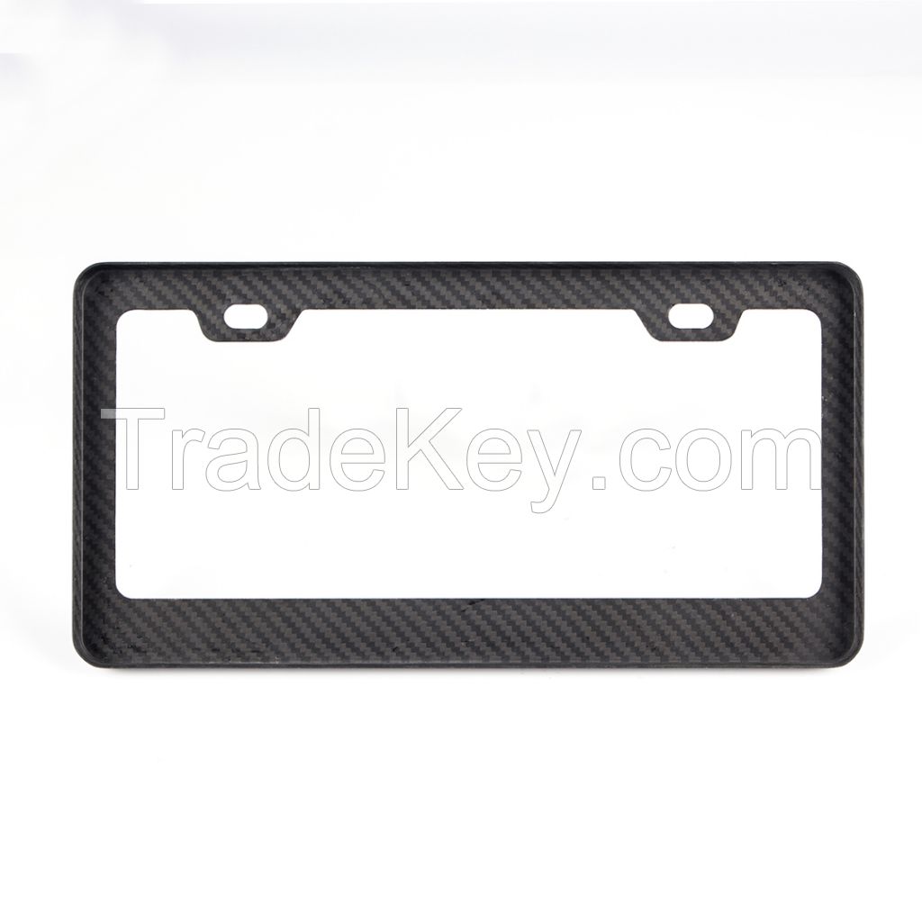 Wholesale High-Quality American Car Carbon fiber license plate frame cover