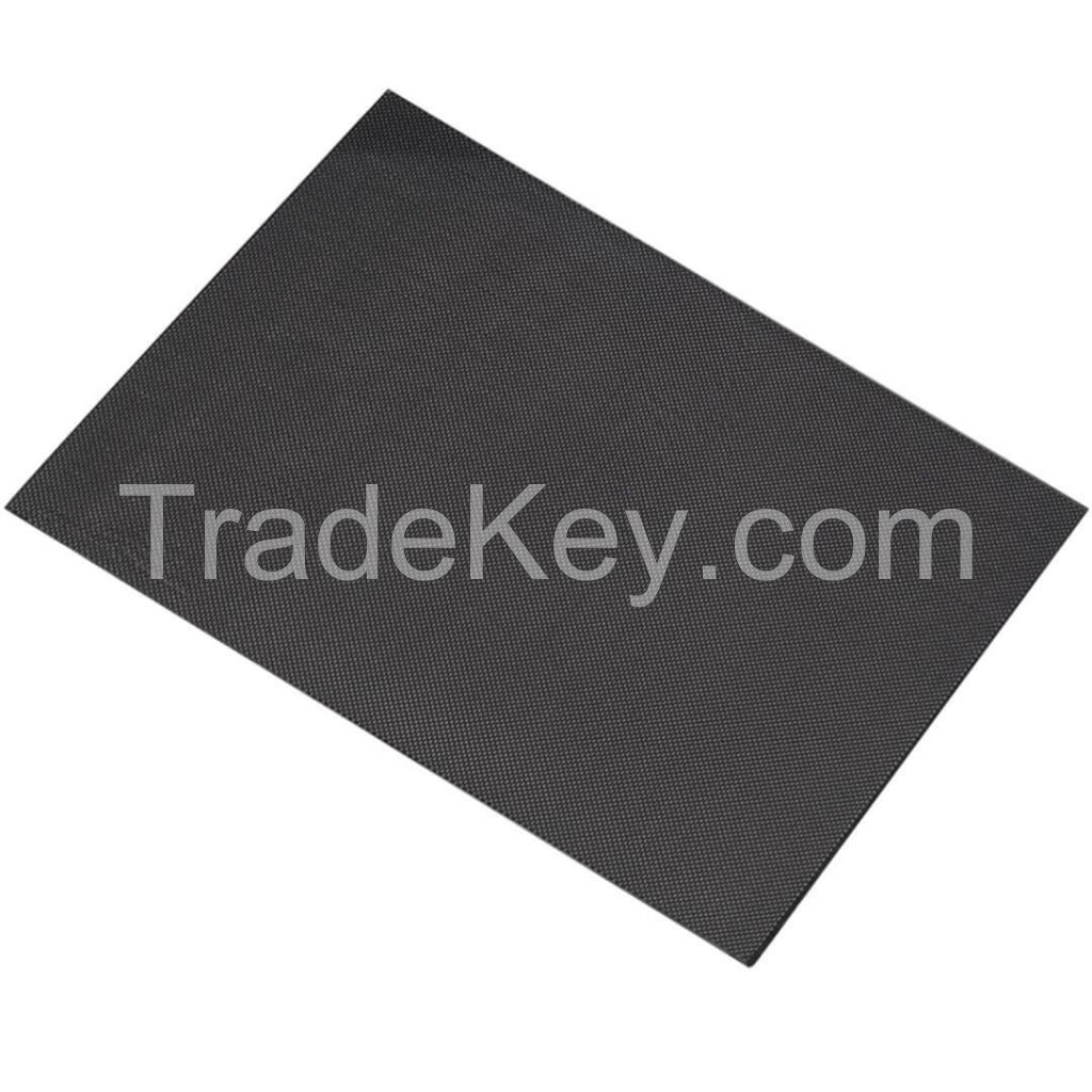 China factory custom processed high strength carbon plate, CNC sheet 3K carbon fiber board 2 to 10mm