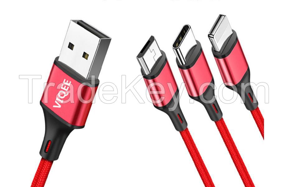 VIQEE Mobile Phone Cable for iPhone/Android/Type-C OEM/ODM