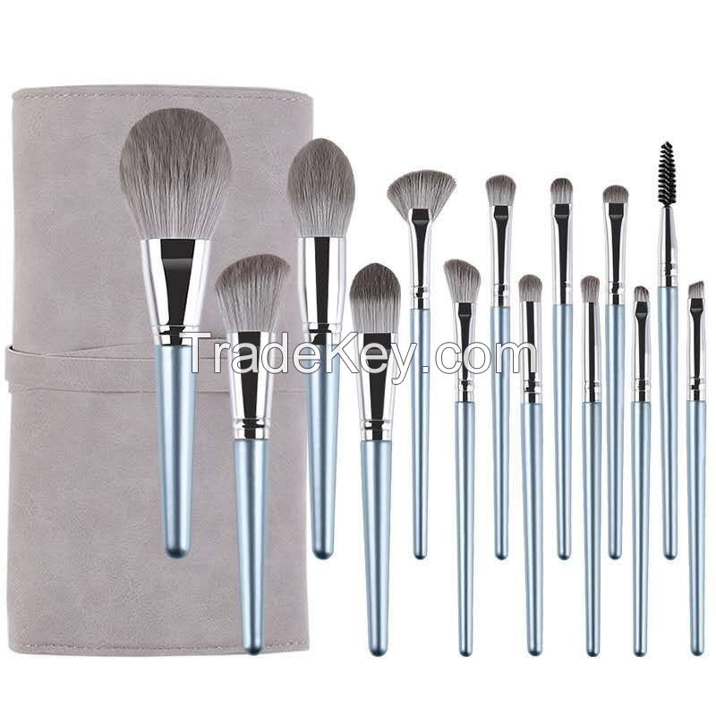 14 PCS Premium Makeup Brush Set Synthetic Cosmetics Foundation Powder Concealers Blending Eye Shadows Face Kabuki Makeup Brush Sets
