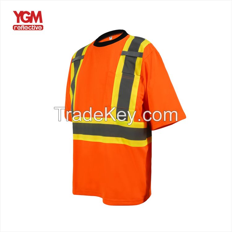 Hi vis safety reflective t-shirt custom coveralls 